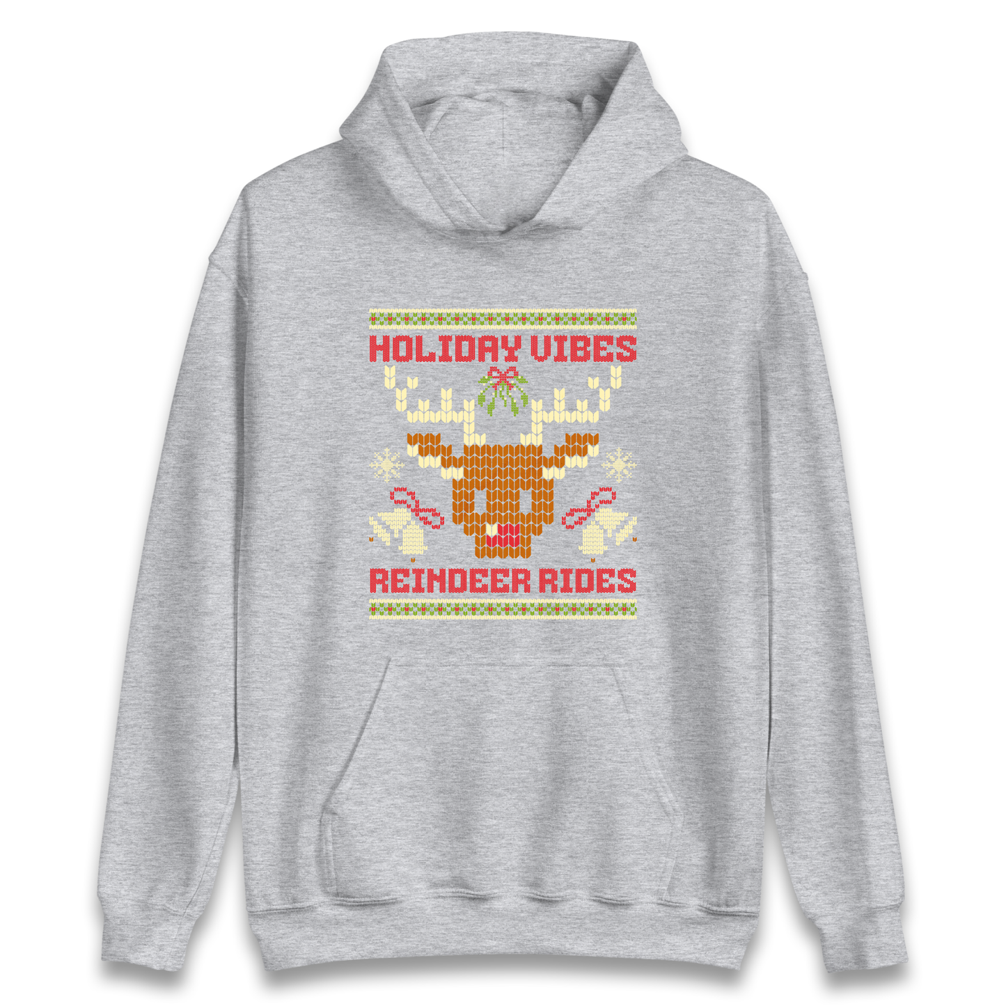 Holiday Vibes Reindeer Rides Christmas Hoodie