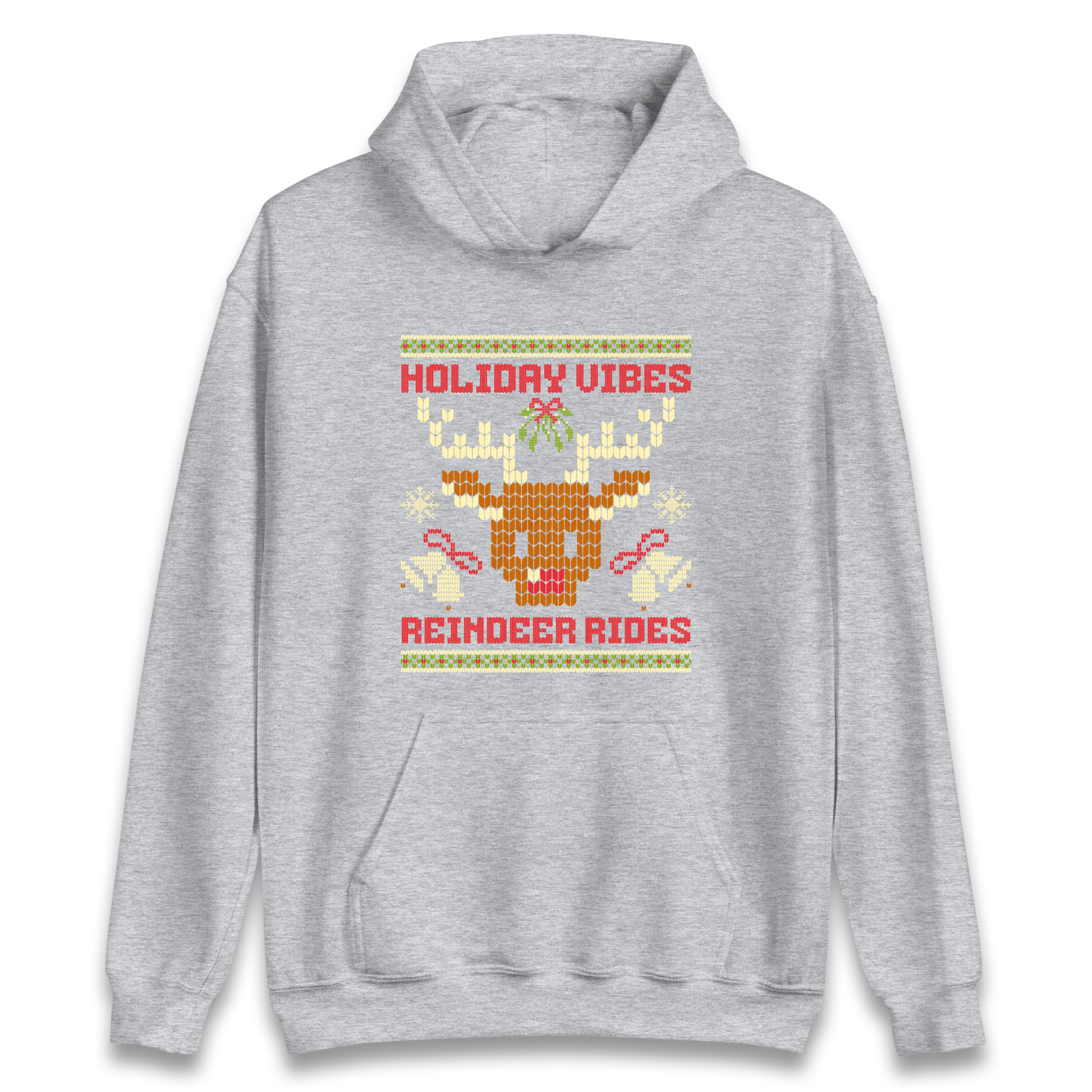 Holiday Vibes Reindeer Rides Christmas Hoodie