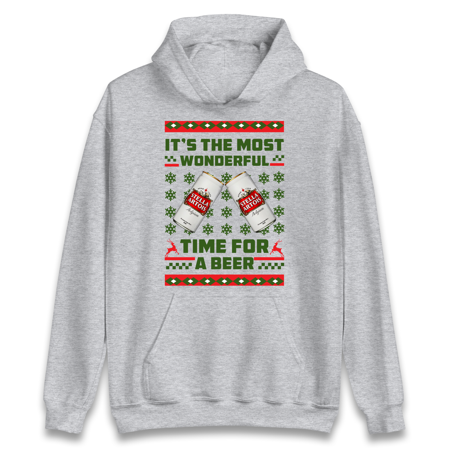 Its The Most Wonderful Time for A Beer Stella Christmas Hoodie