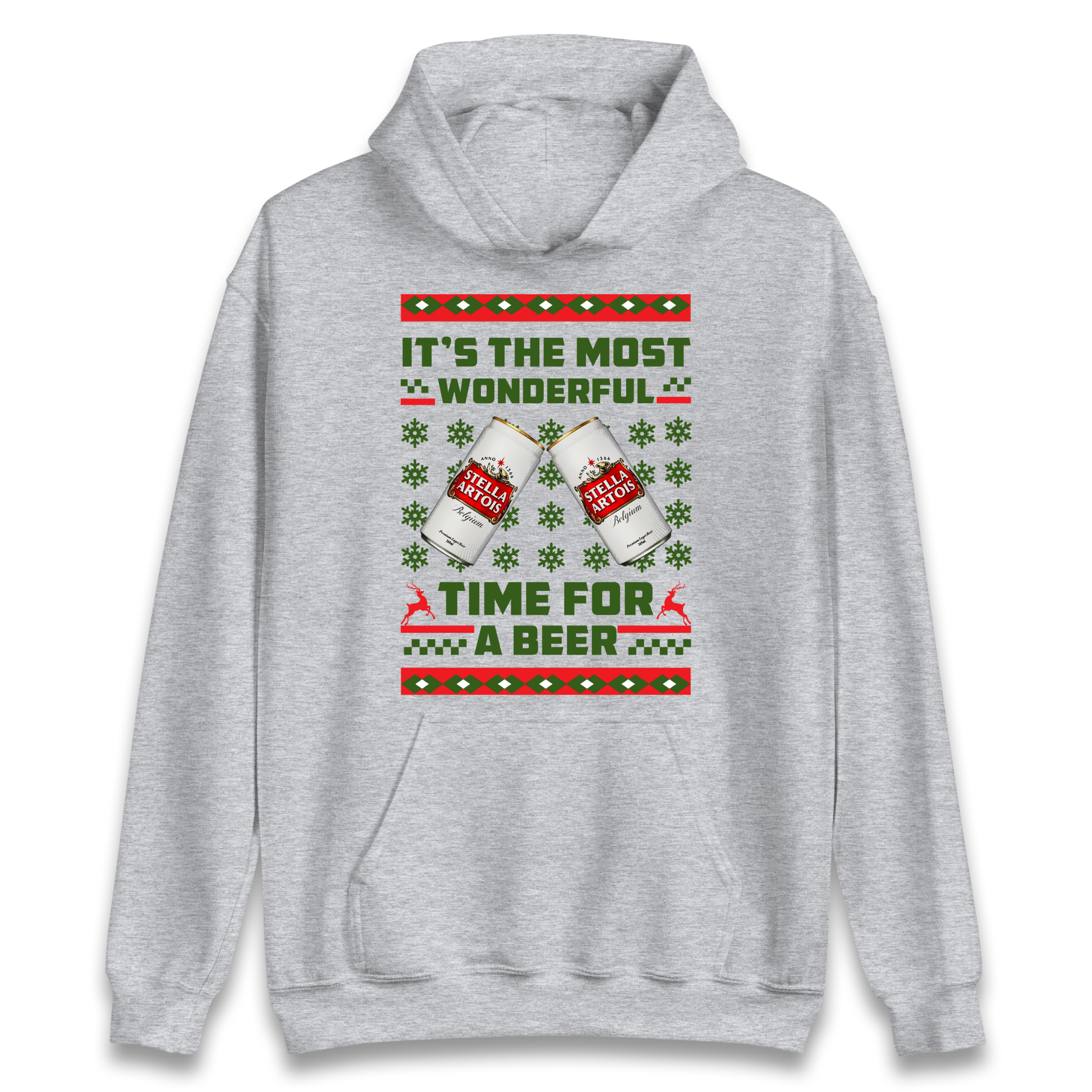 Its The Most Wonderful Time for A Beer Stella Christmas Hoodie