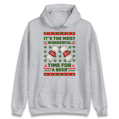 Its The Most Wonderful Time for A Beer Stella Christmas Hoodie