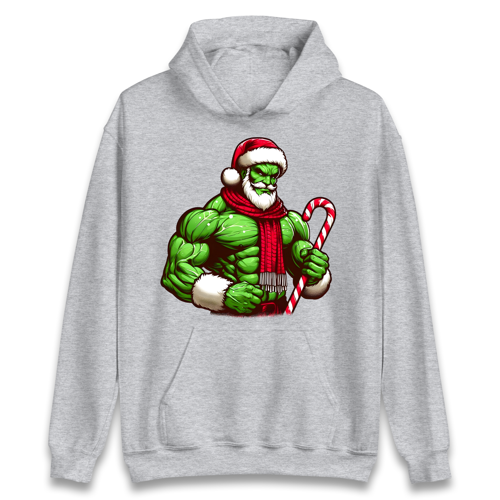 The Hulk Candy Cane Santa Hoodie