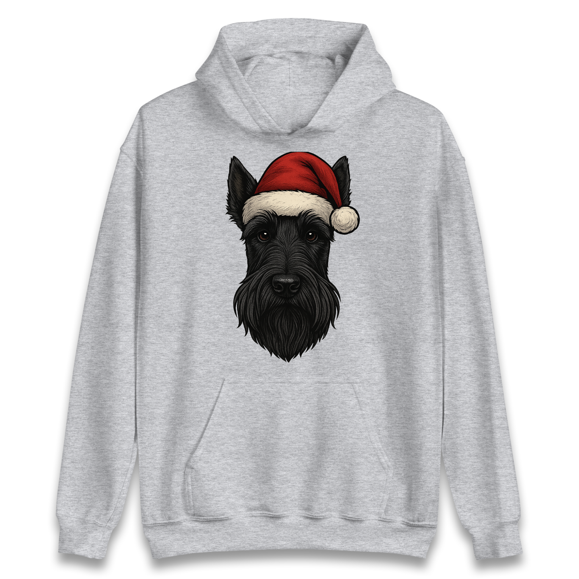 Scottish Terrier Face Christmas Hoodie