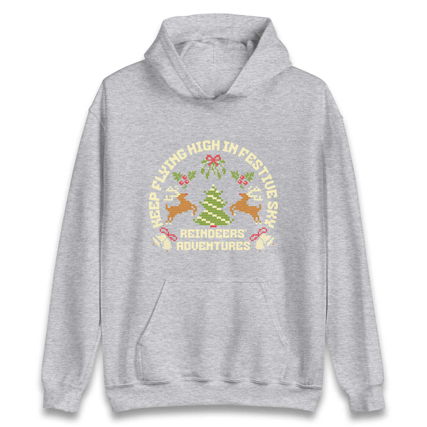 Keep Flying High In Festive Sky Christmas Hoodie