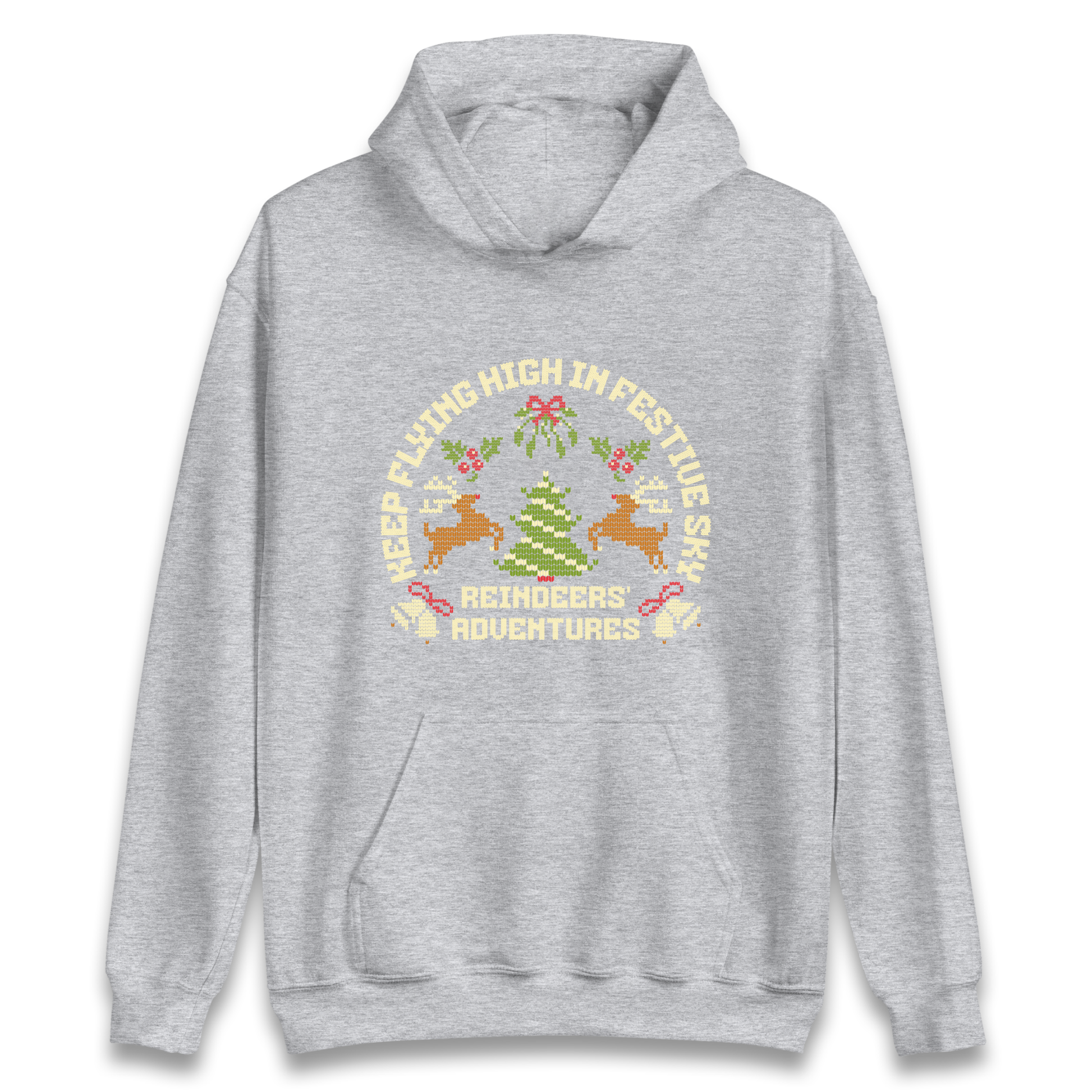 Keep Flying High In Festive Sky Christmas Hoodie