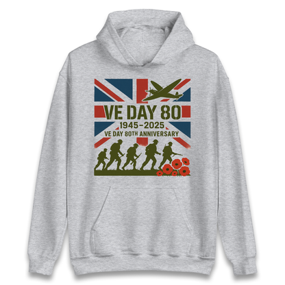 VE Day 80th Anniversary 1945 2025 Hoodie