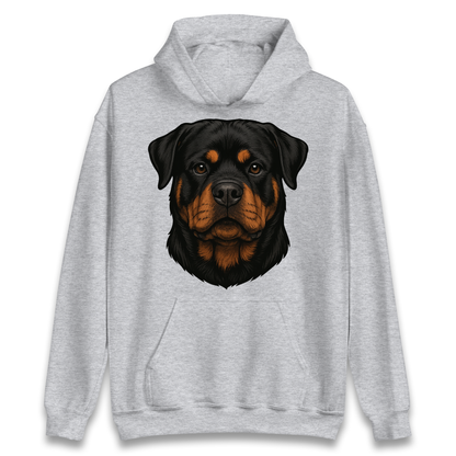 Rottweiler Face Hoodie