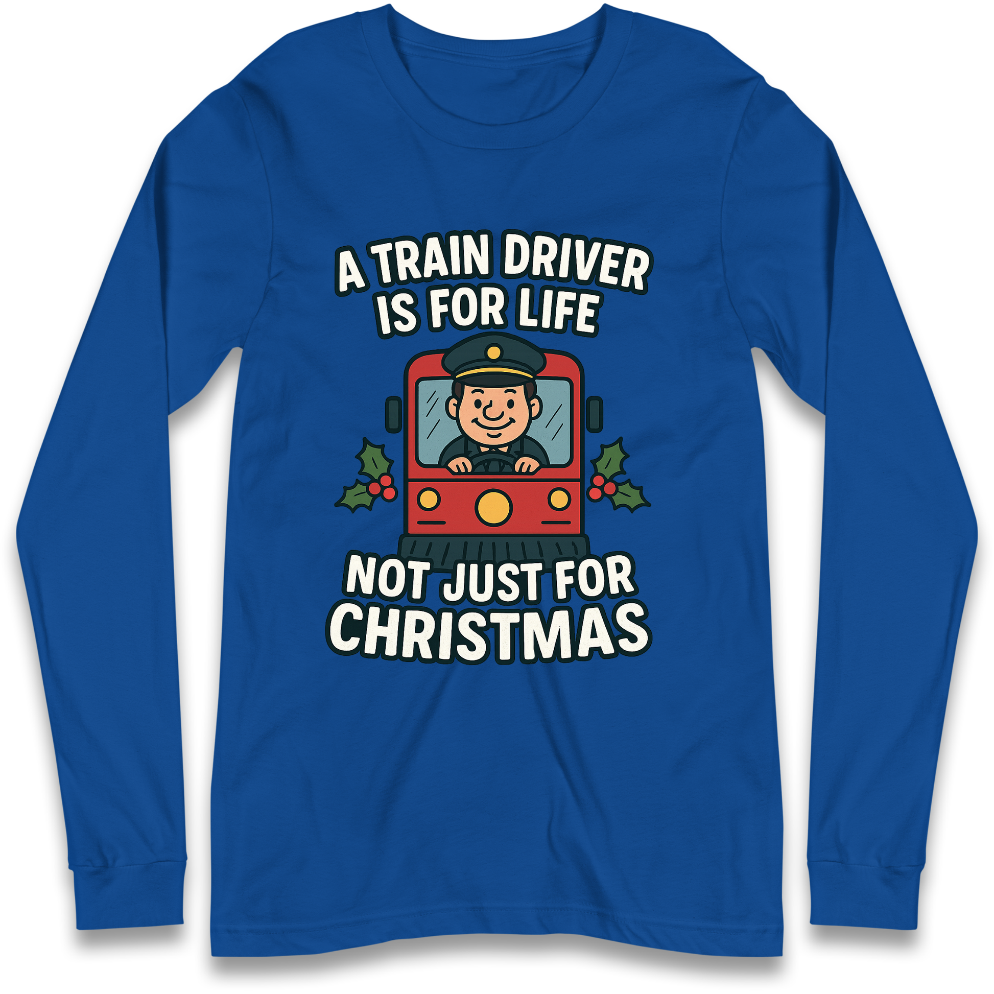 Train Driver Christmas Longsleeve T Shirt