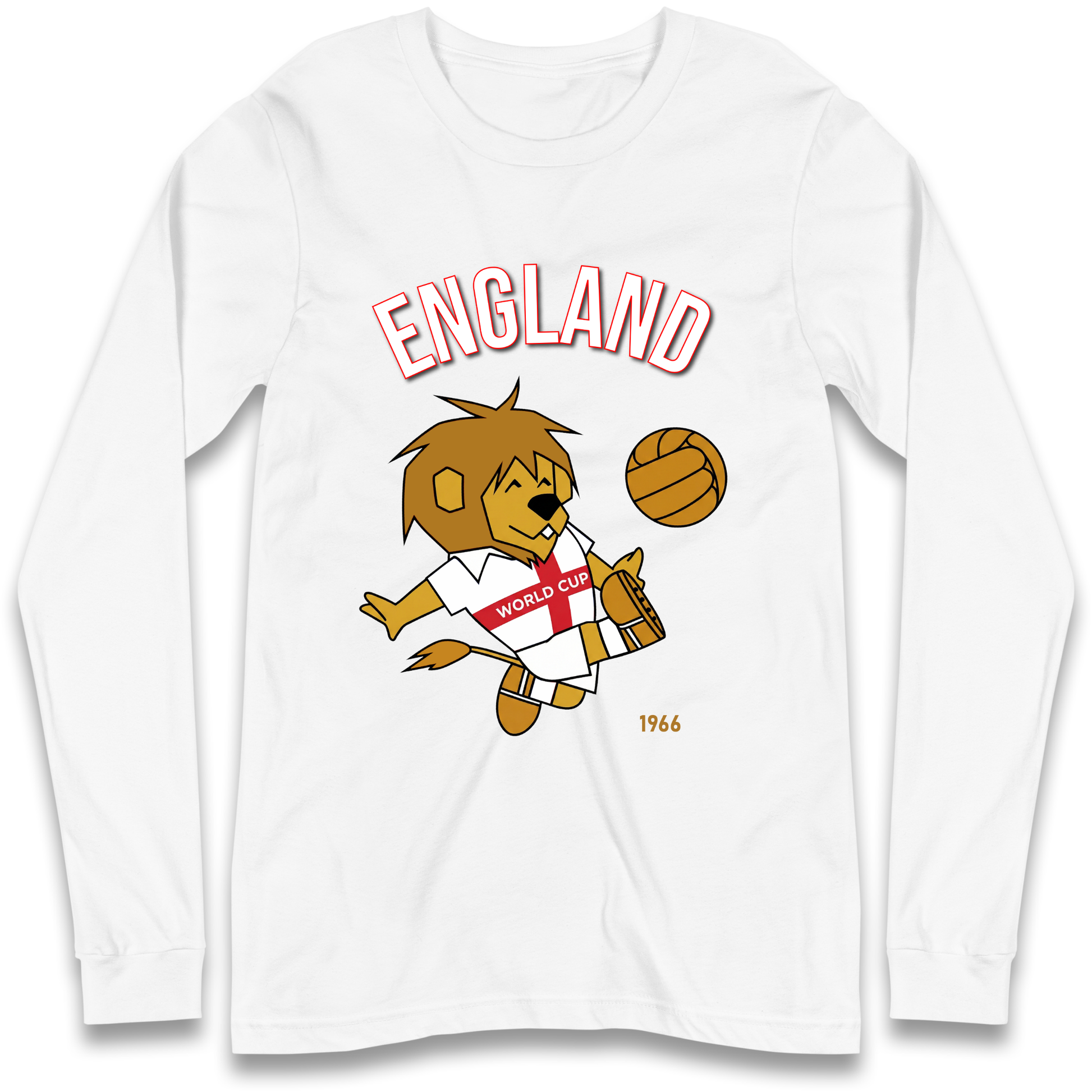 England World Cup Willie 1966 Football Longsleeve