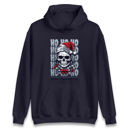 HO HO HO Santa Skelington Christmas Hoodie