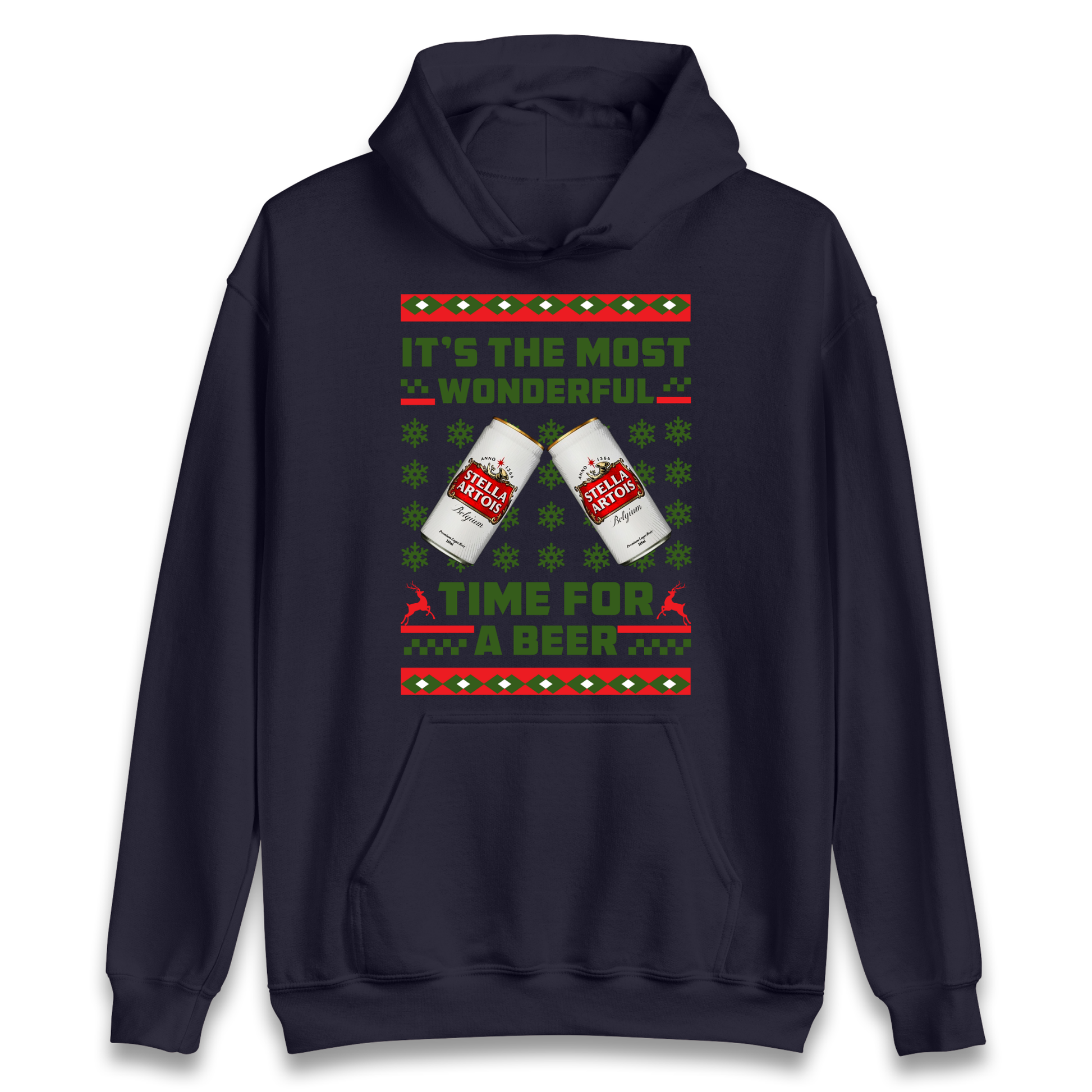 Its The Most Wonderful Time for A Beer Stella Christmas Hoodie
