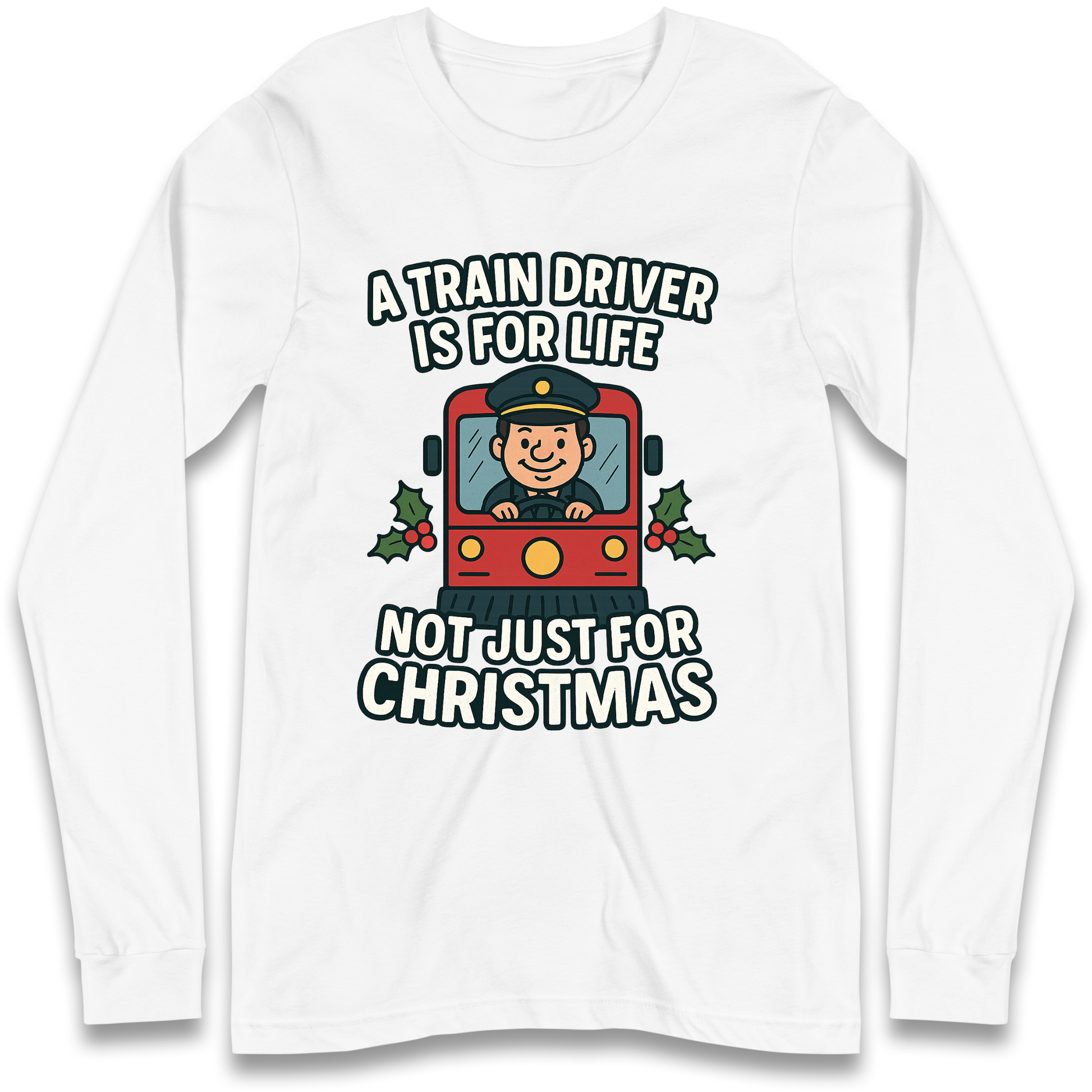 Train Driver Christmas Longsleeve T Shirt