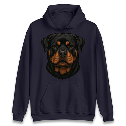 Rottweiler Face Hoodie