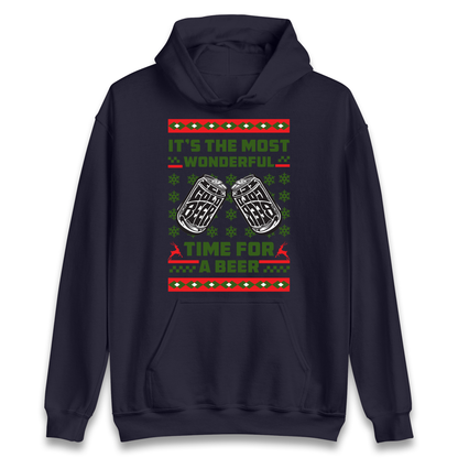 Its The Most Wonderful Time For A Beer Christmas Hoodie