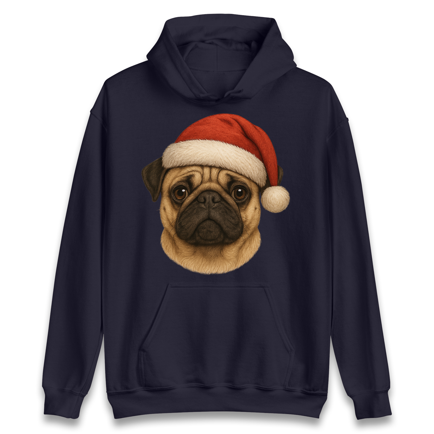 Pug Face Christmas Hoodie