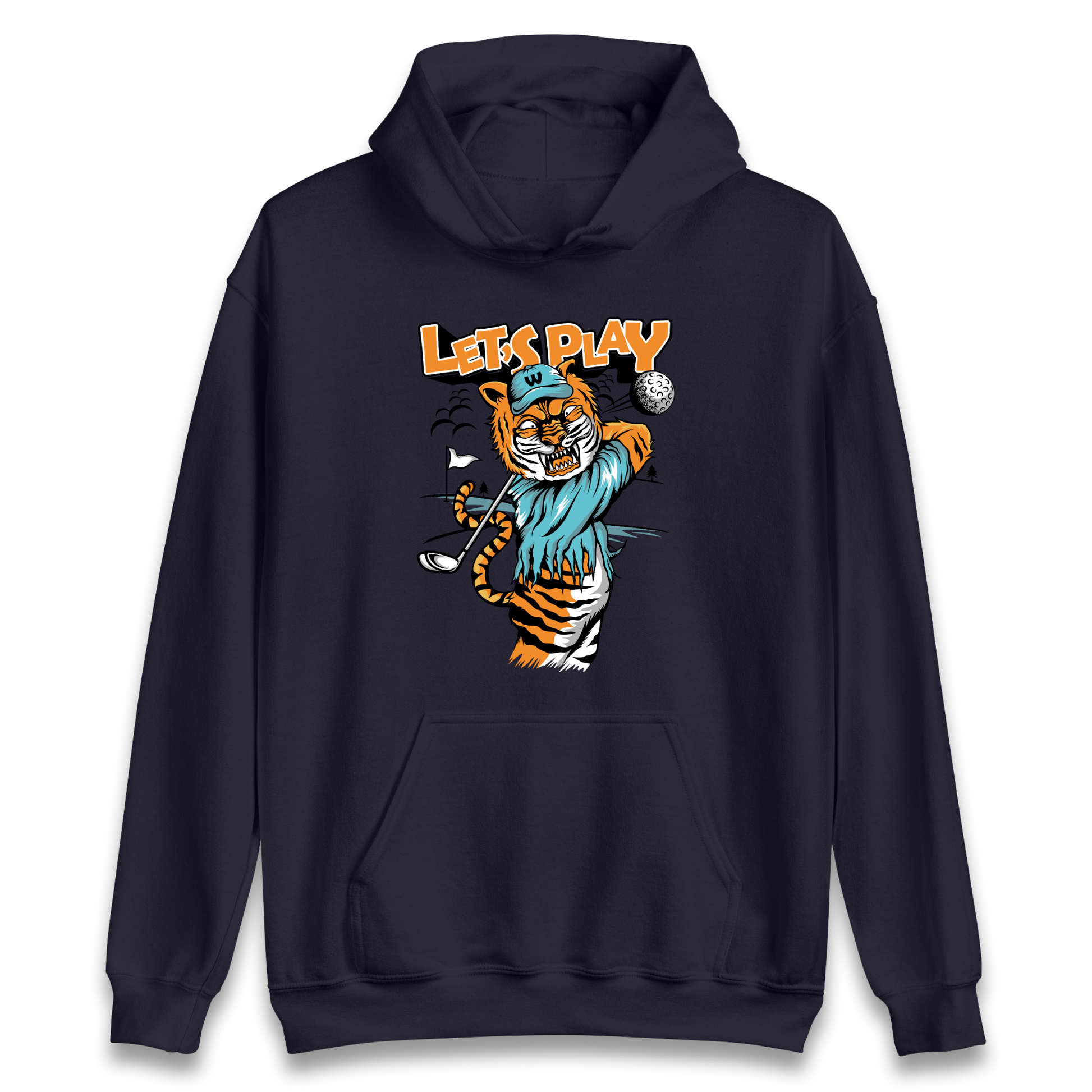 Lets Play Golf Tiger Hoodie