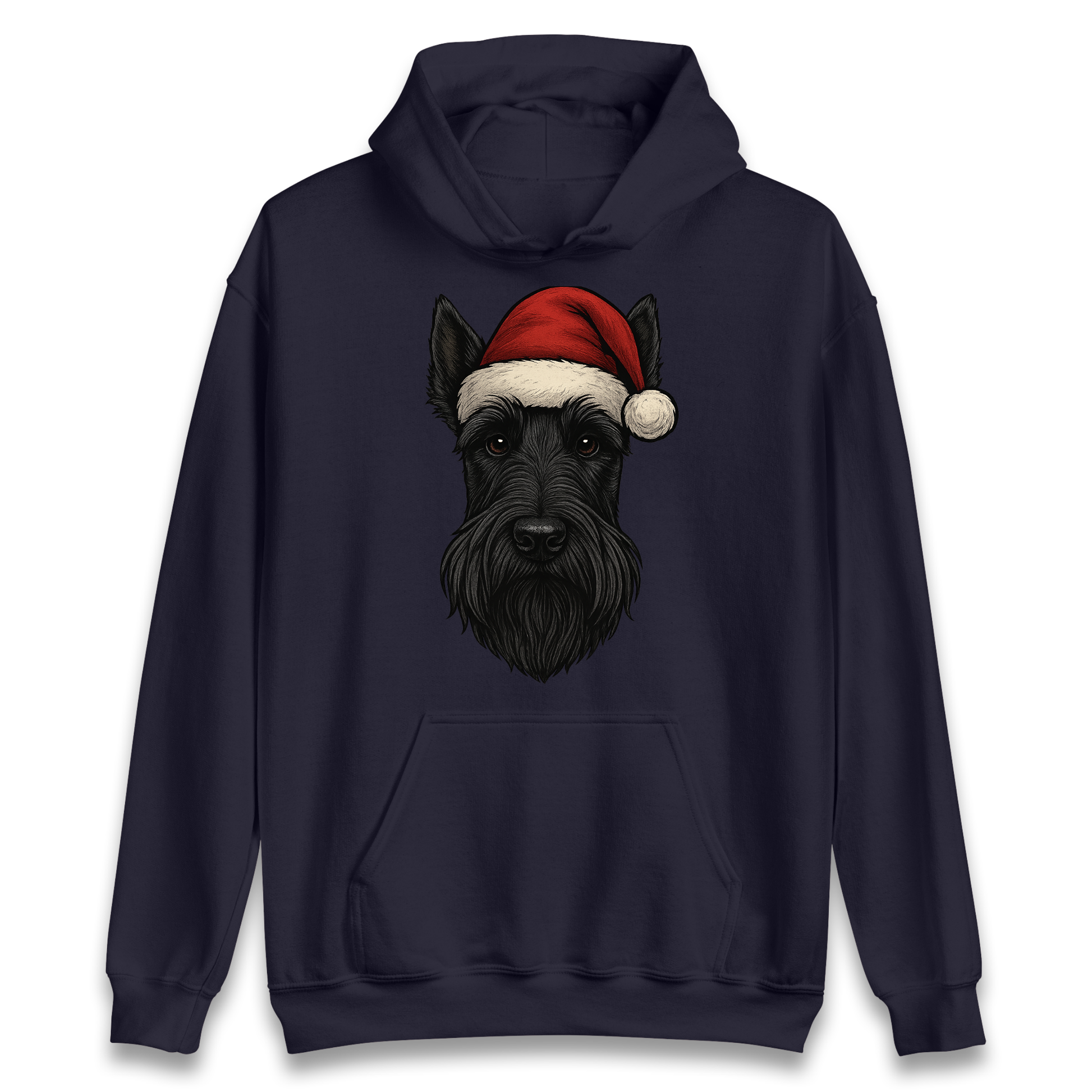 Scottish Terrier Face Christmas Hoodie