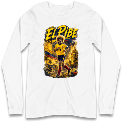 Carlos Valderrama Colombia Football Longsleeve T Shirt