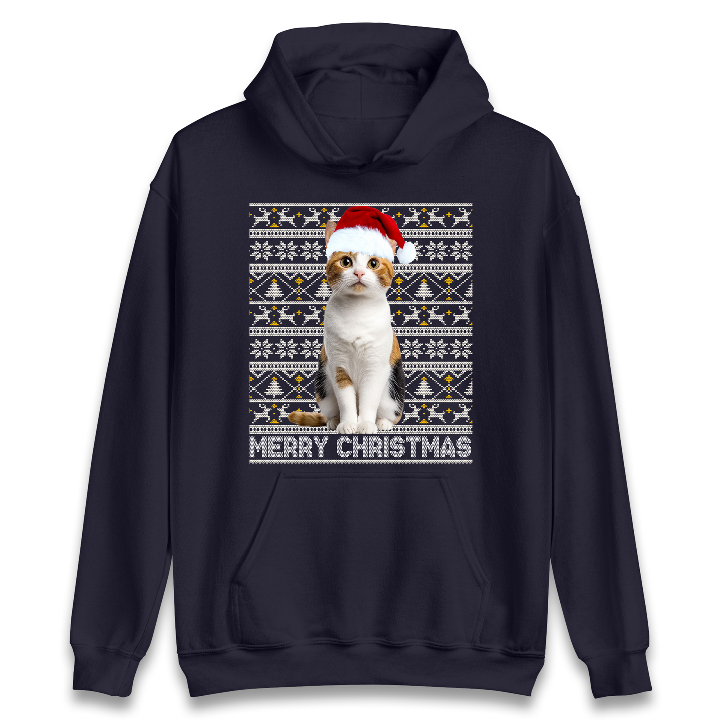 Merry Christmas Cat Hoodie