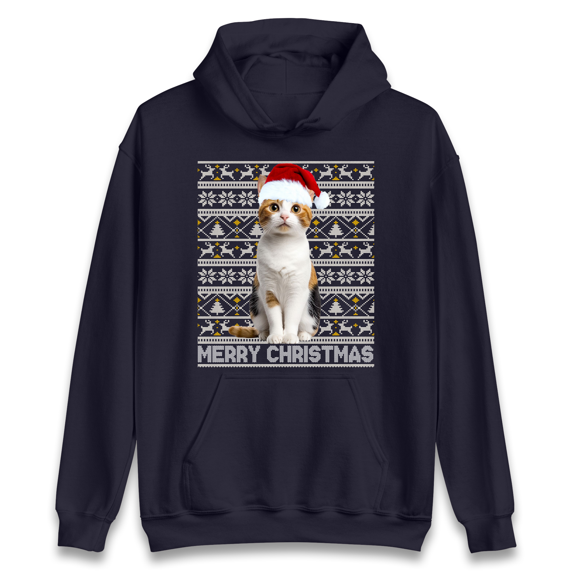 Merry Christmas Cat Hoodie