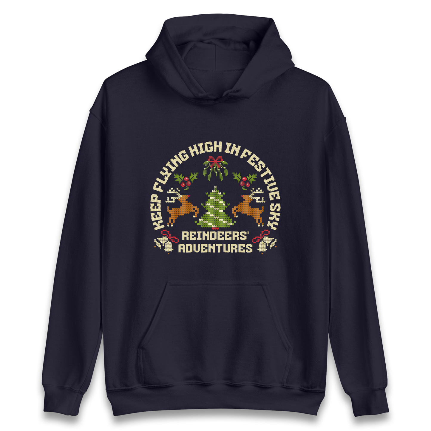 Keep Flying High In Festive Sky Christmas Hoodie