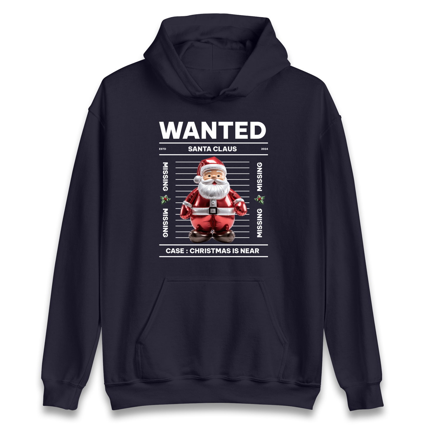 Wanted Santa Claus Christmas Hoodie