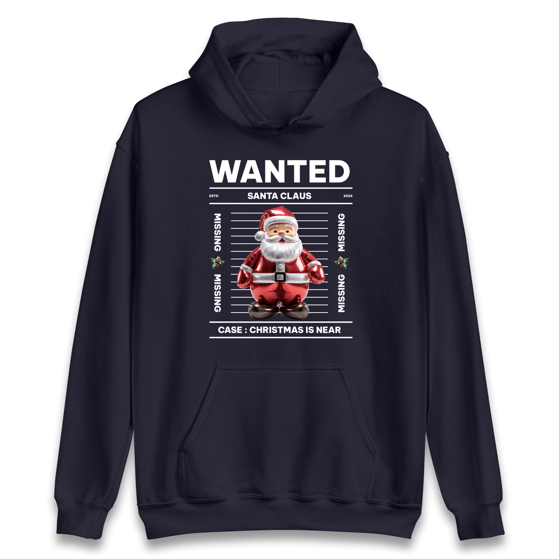Wanted Santa Claus Christmas Hoodie