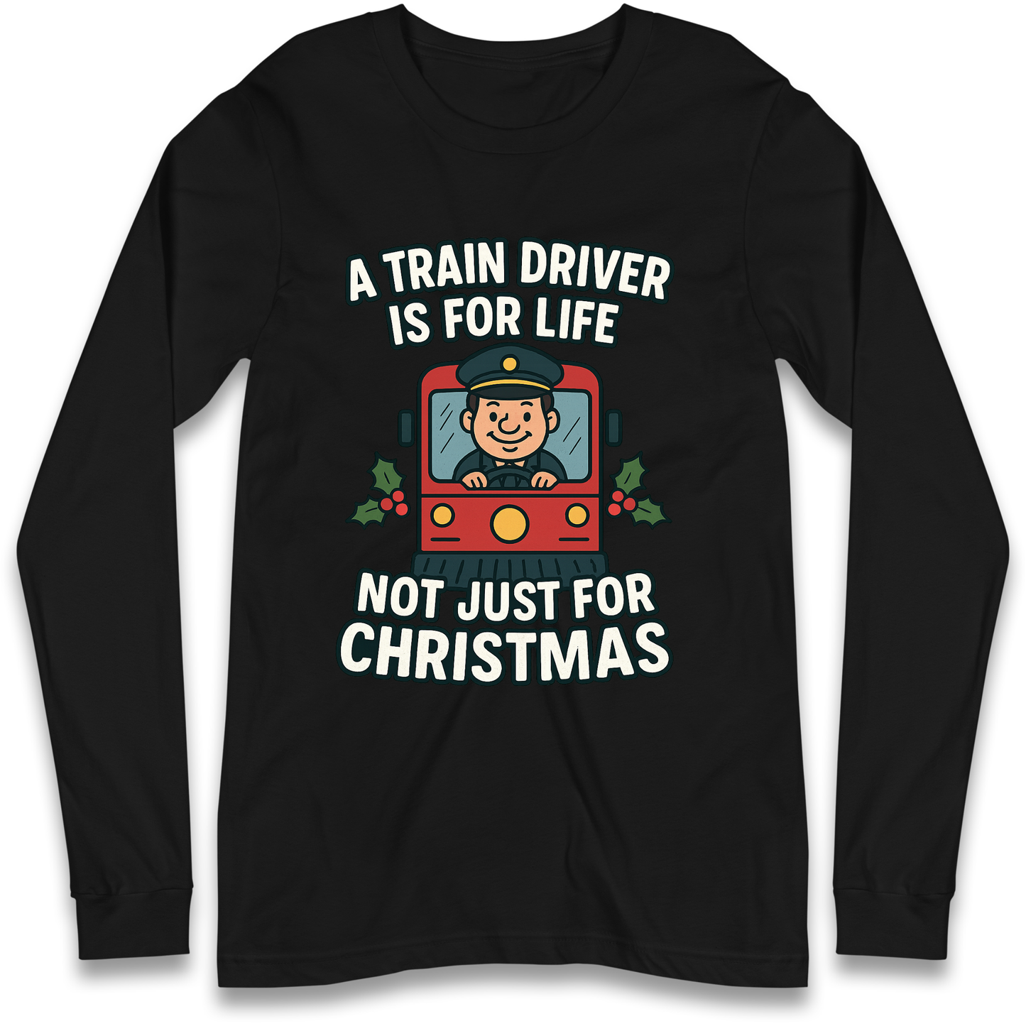 Train Driver Christmas Longsleeve T Shirt