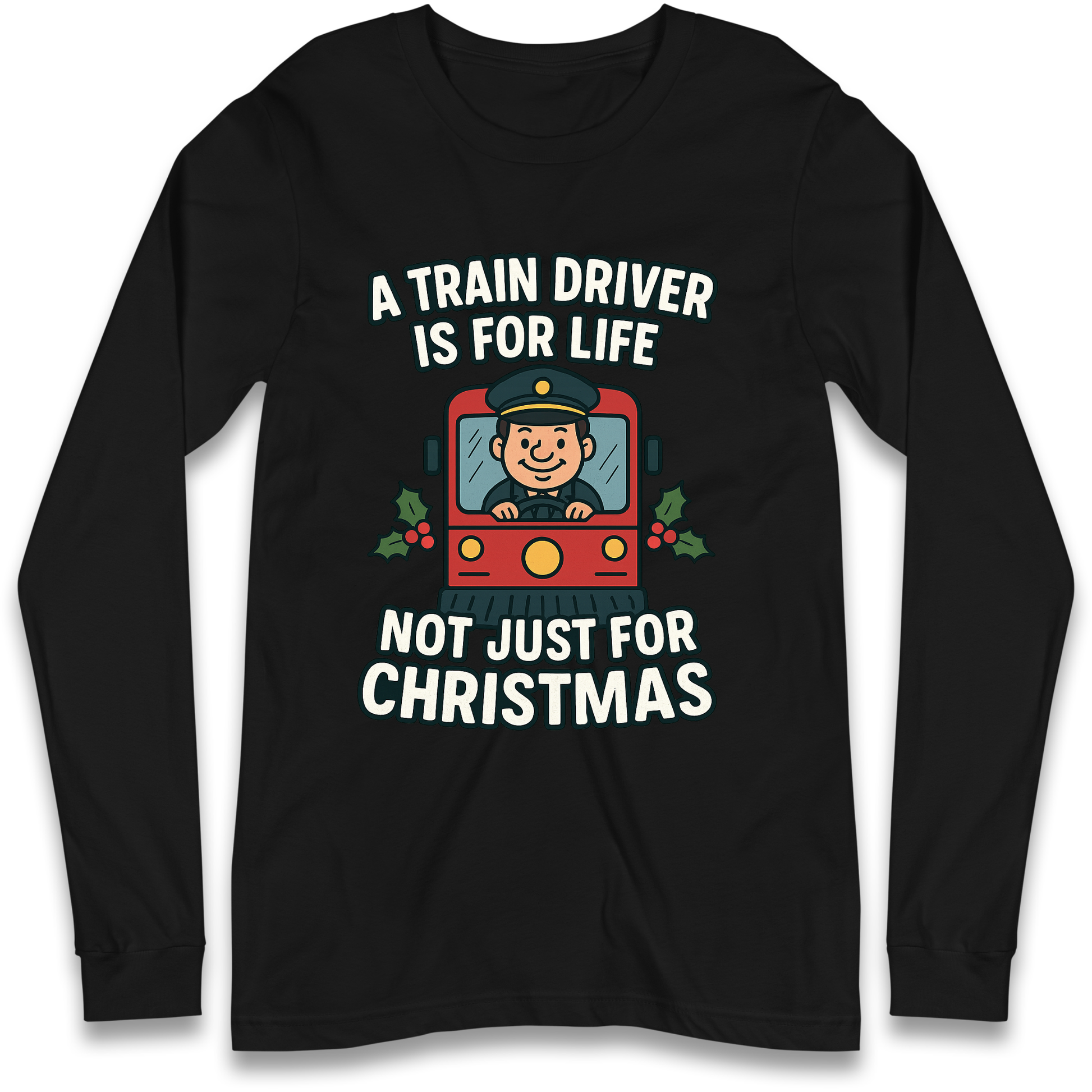 Train Driver Christmas Longsleeve T Shirt