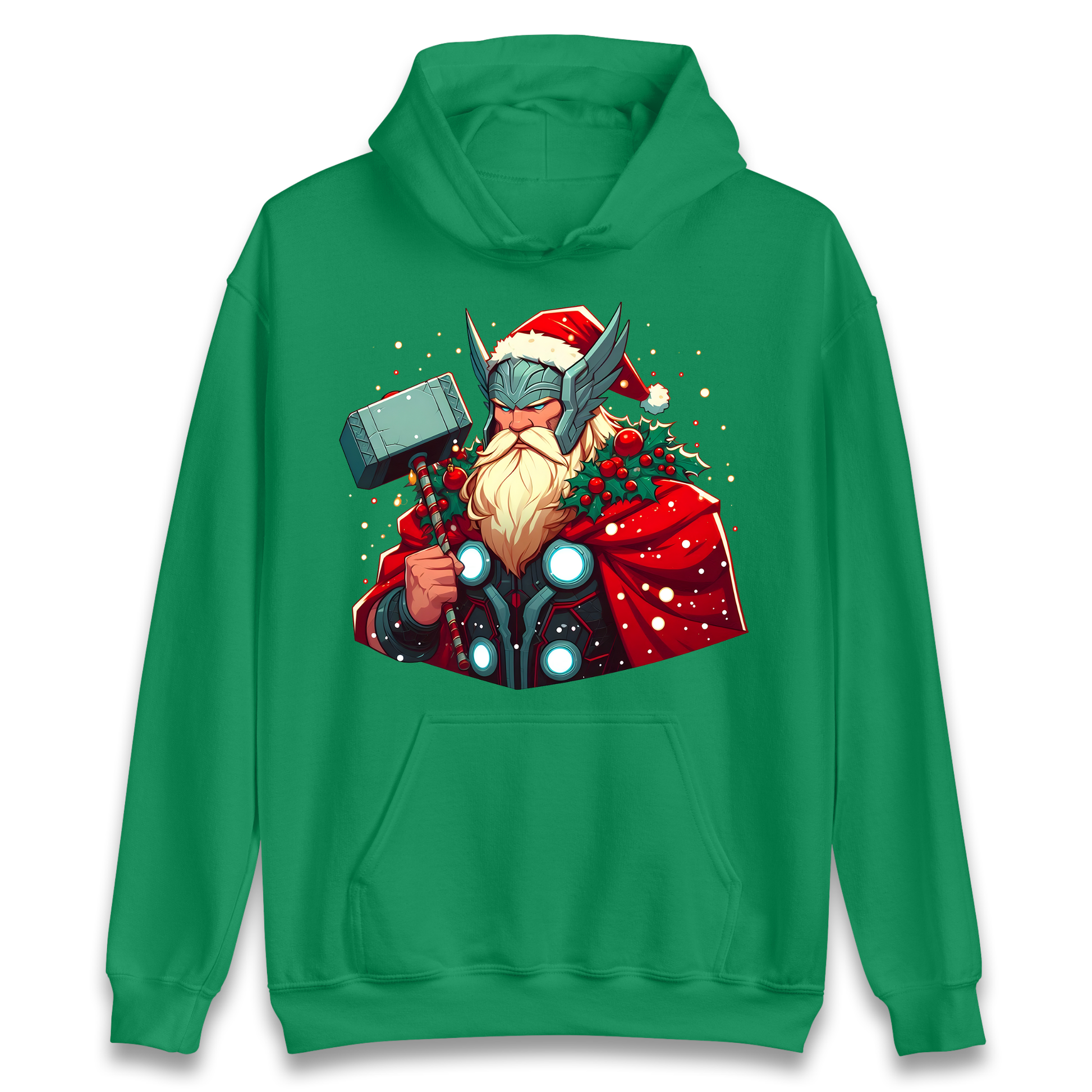 Viking Thor Santa Hoodie