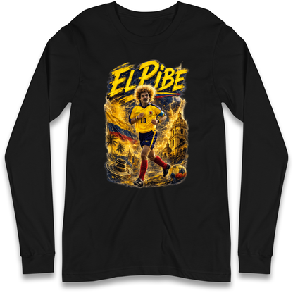 Carlos Valderrama Colombia Football Longsleeve T Shirt