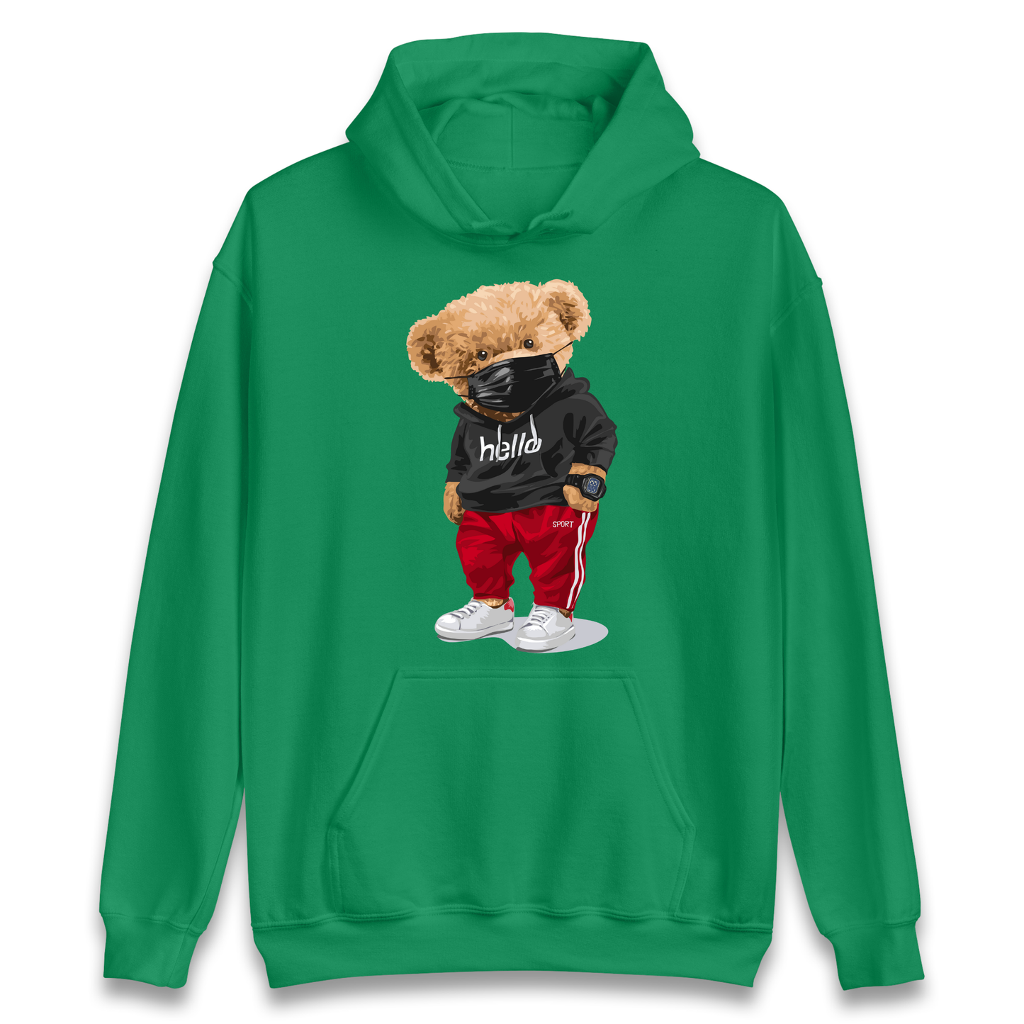 Teddy Bear Hello Streetwear Hoodie