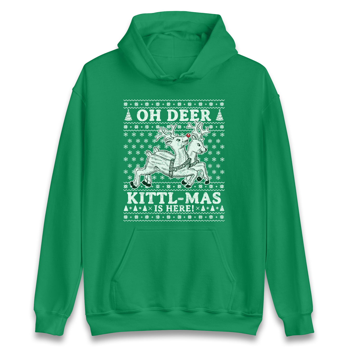 Oh Deer Kittl Mas Is Here Christmas Hoodie