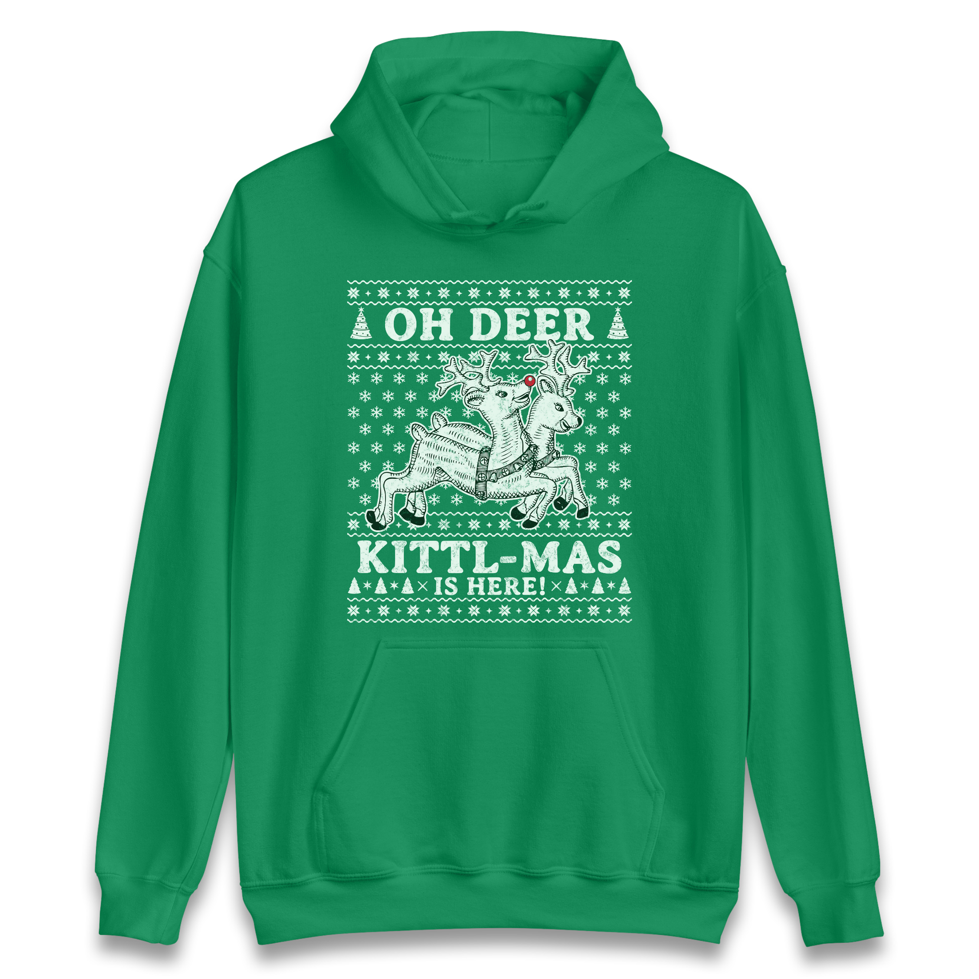 Oh Deer Kittl Mas Is Here Christmas Hoodie