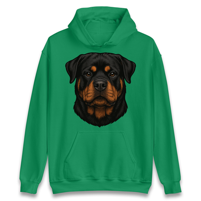 Rottweiler Face Hoodie