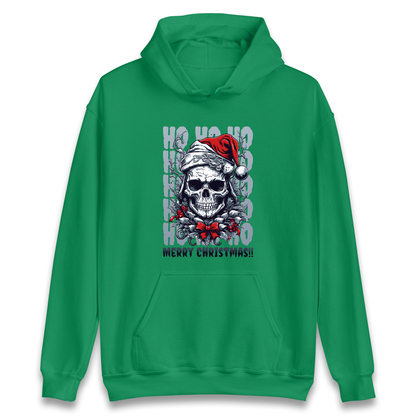 HO HO HO Santa Skelington Christmas Hoodie