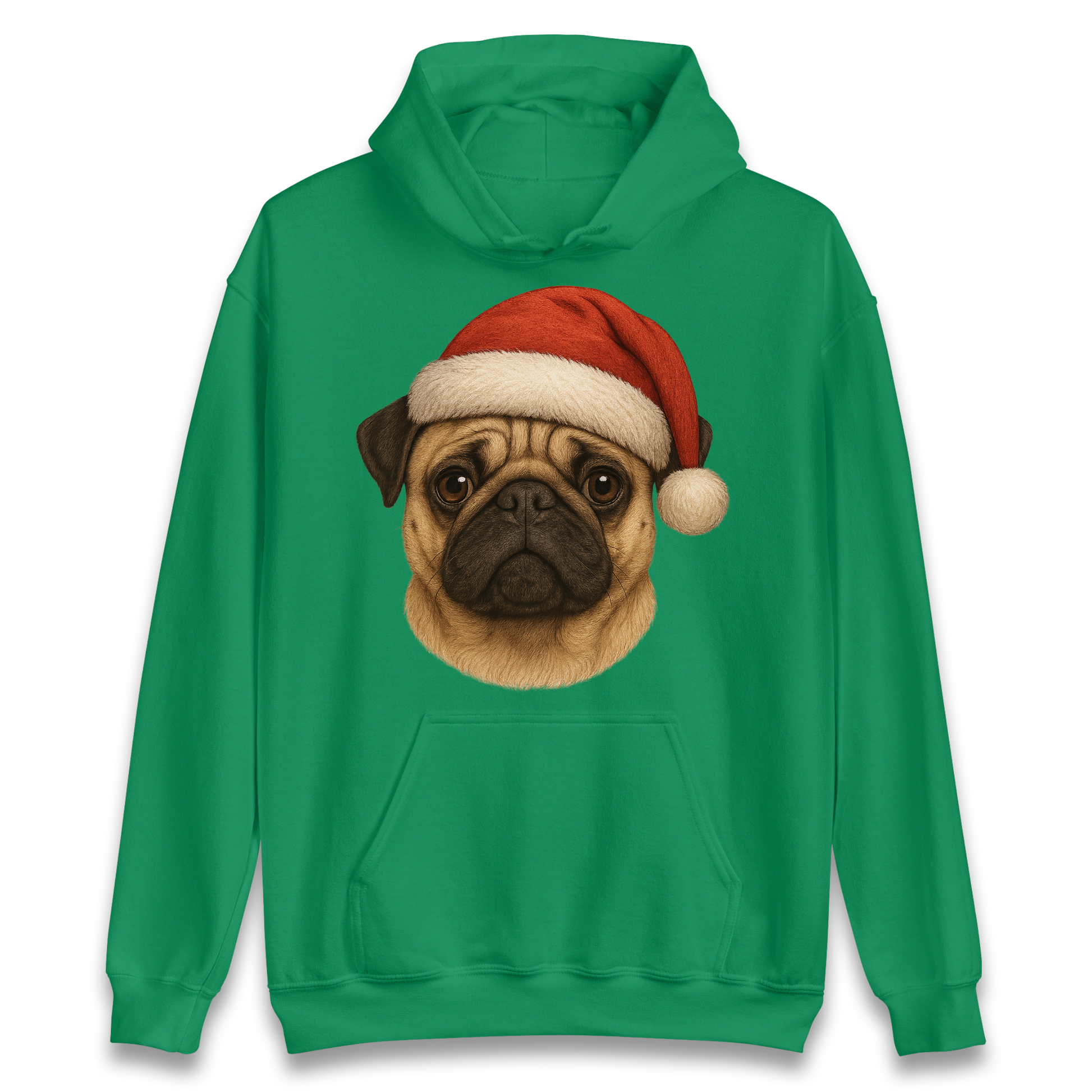 Pug Face Christmas Hoodie