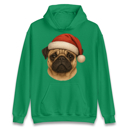 Pug Face Christmas Hoodie