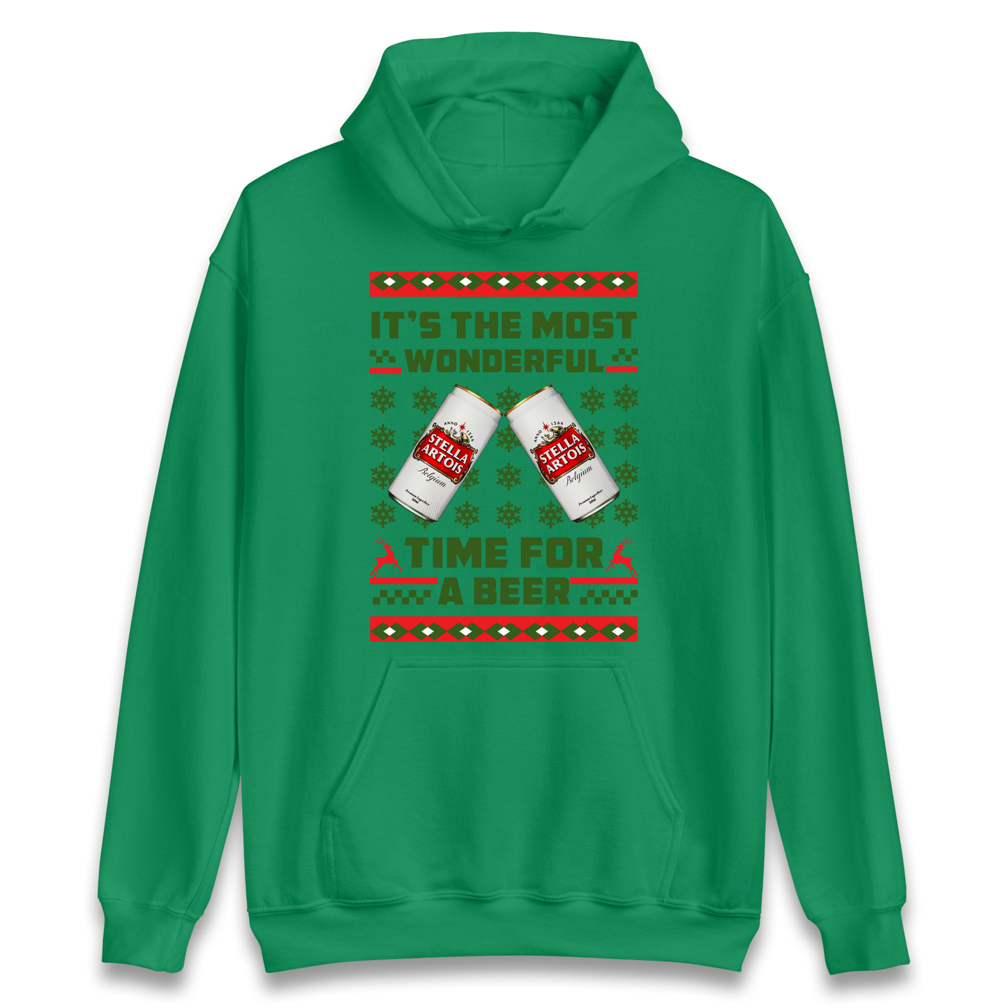 Its The Most Wonderful Time for A Beer Stella Christmas Hoodie