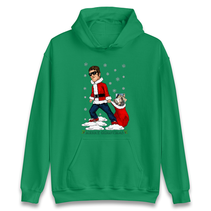 Liam Gallagher Christmas Santa Hoodie