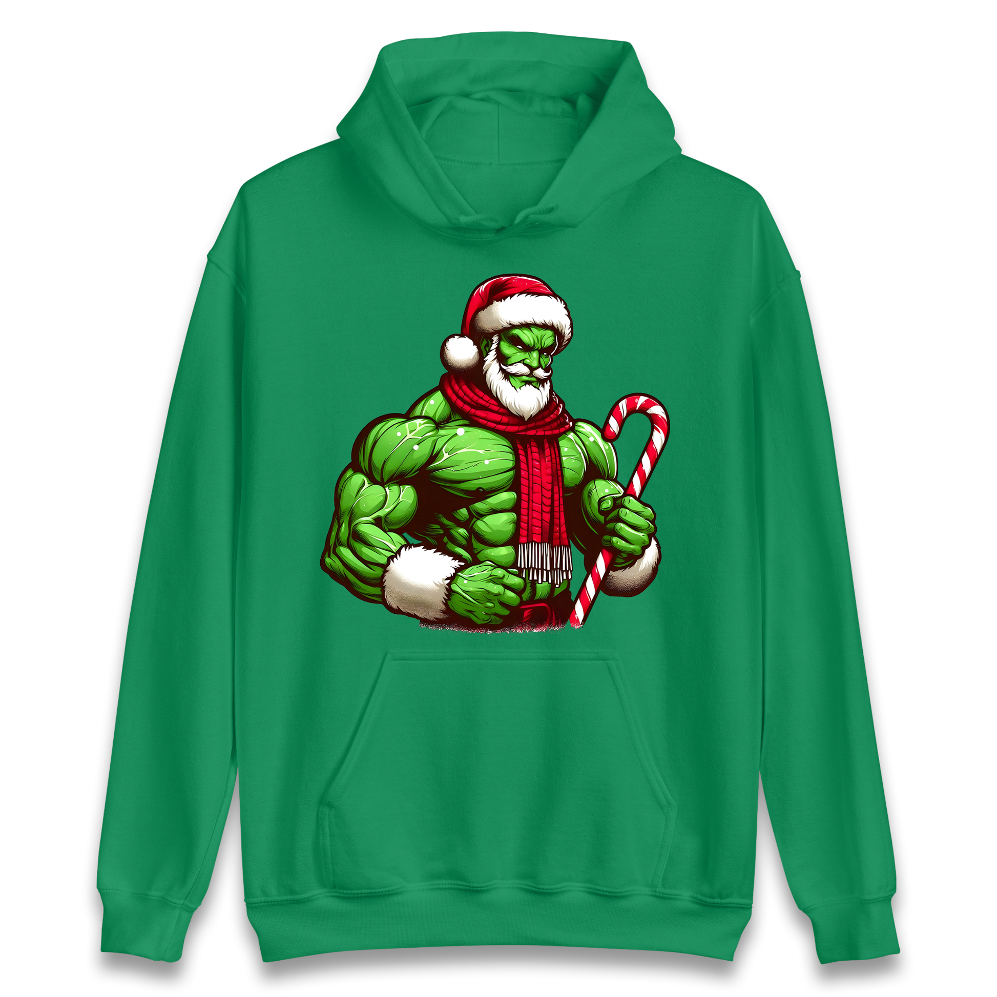 The Hulk Candy Cane Santa Hoodie