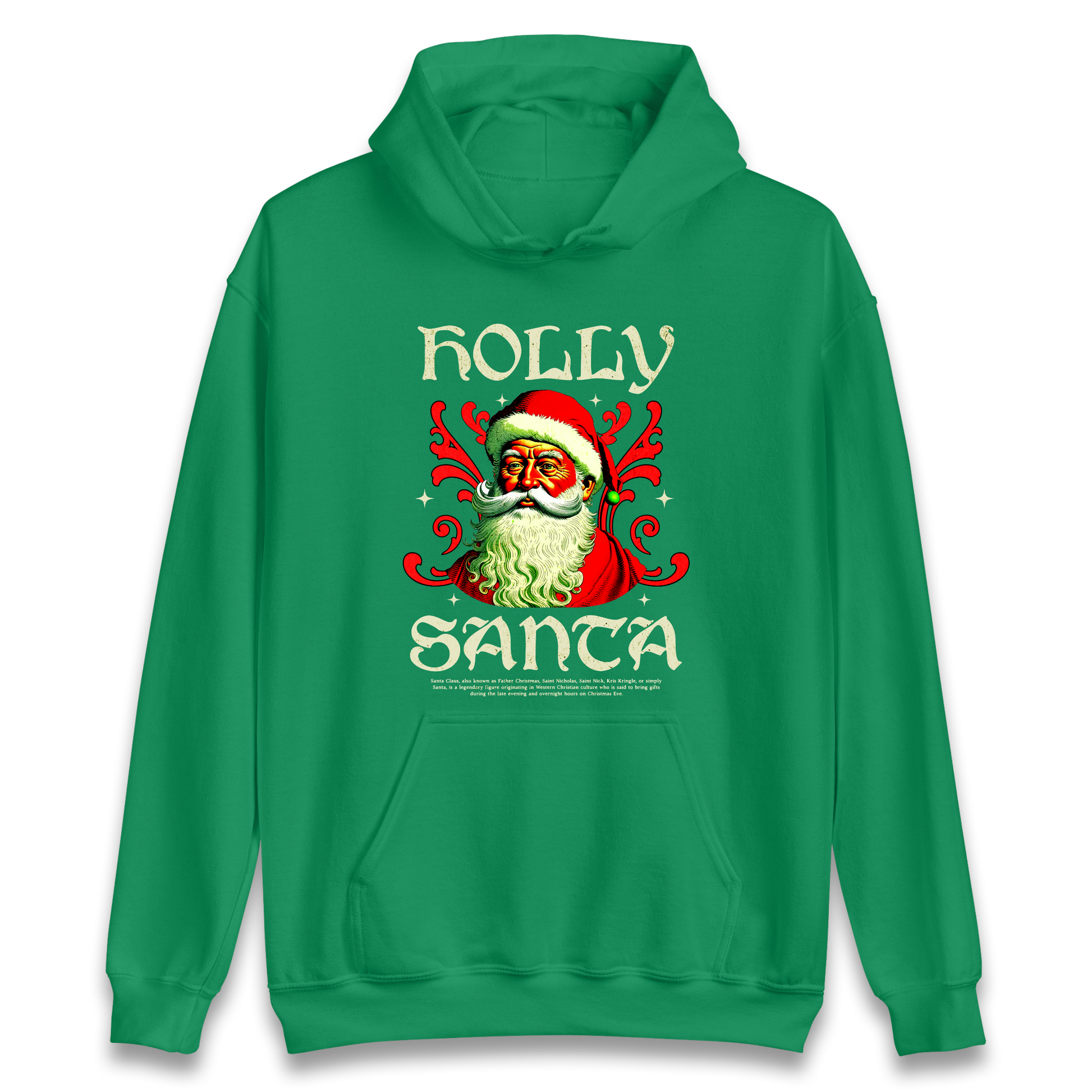 Holly Santa Christmas Hoodie