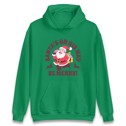 Santa's On His Way Christmas Hoodie