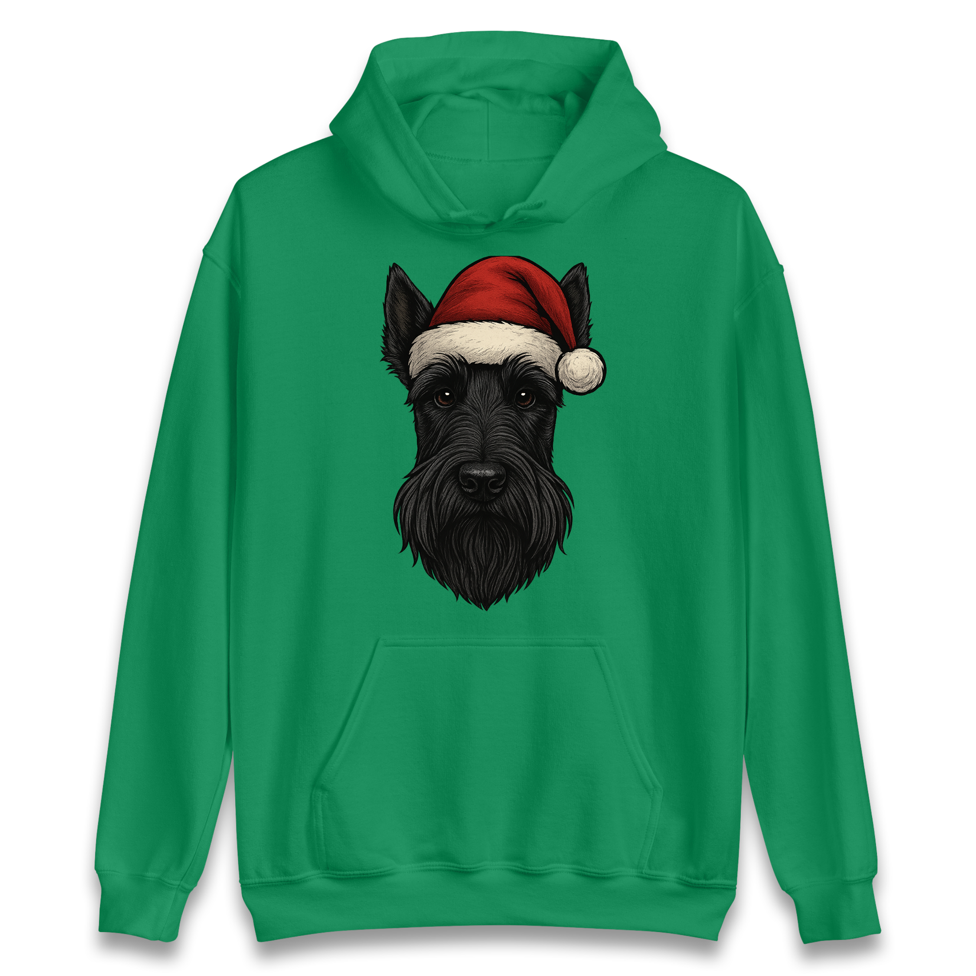 Scottish Terrier Face Christmas Hoodie