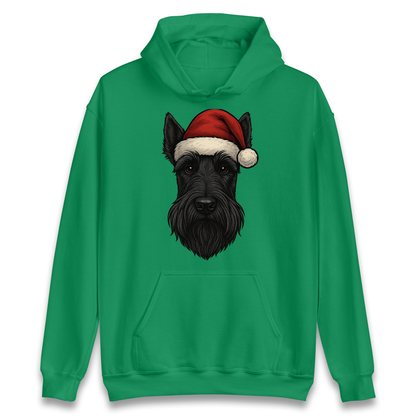 Scottish Terrier Face Christmas Hoodie