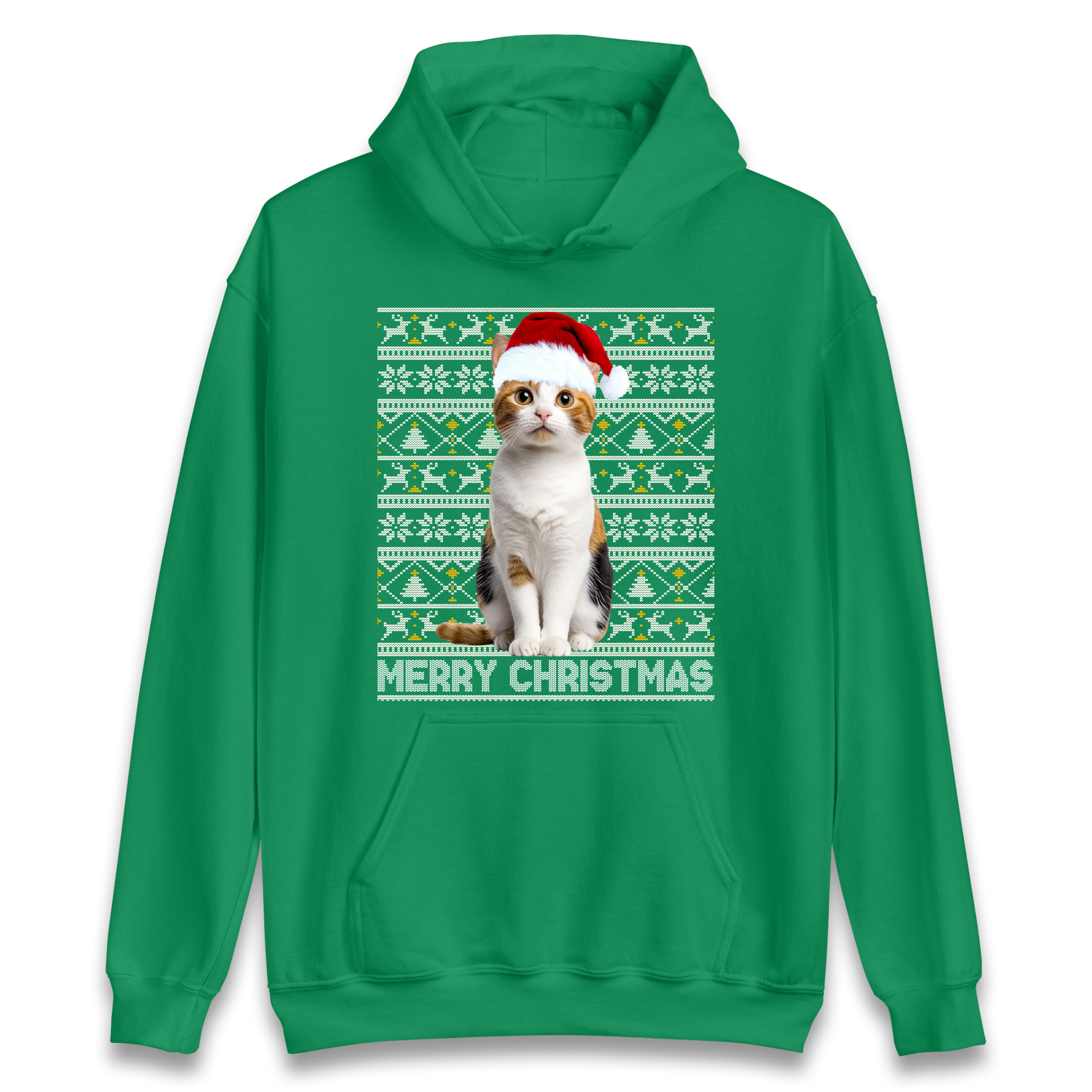 Merry Christmas Cat Hoodie