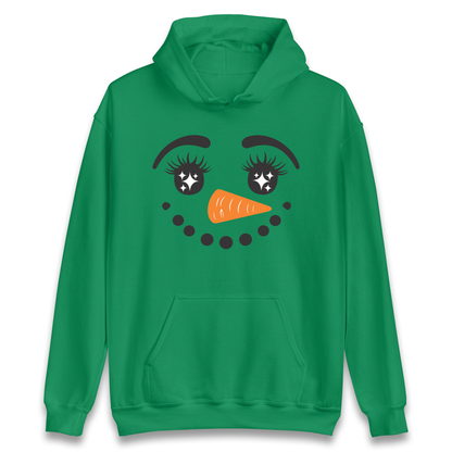 Snowman Face Christmas Hoodie