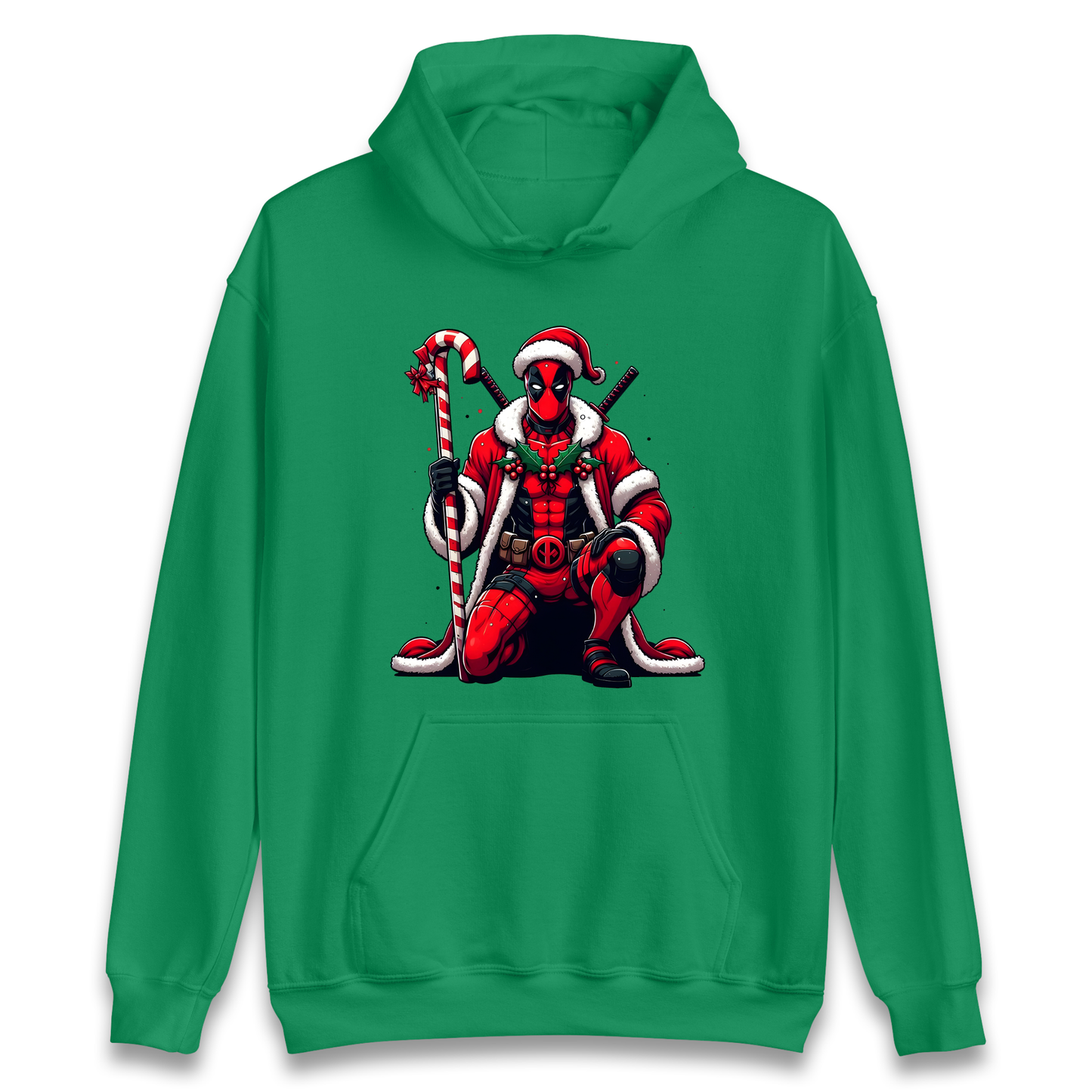 DeadPool Candy Cane Santa Hoodie