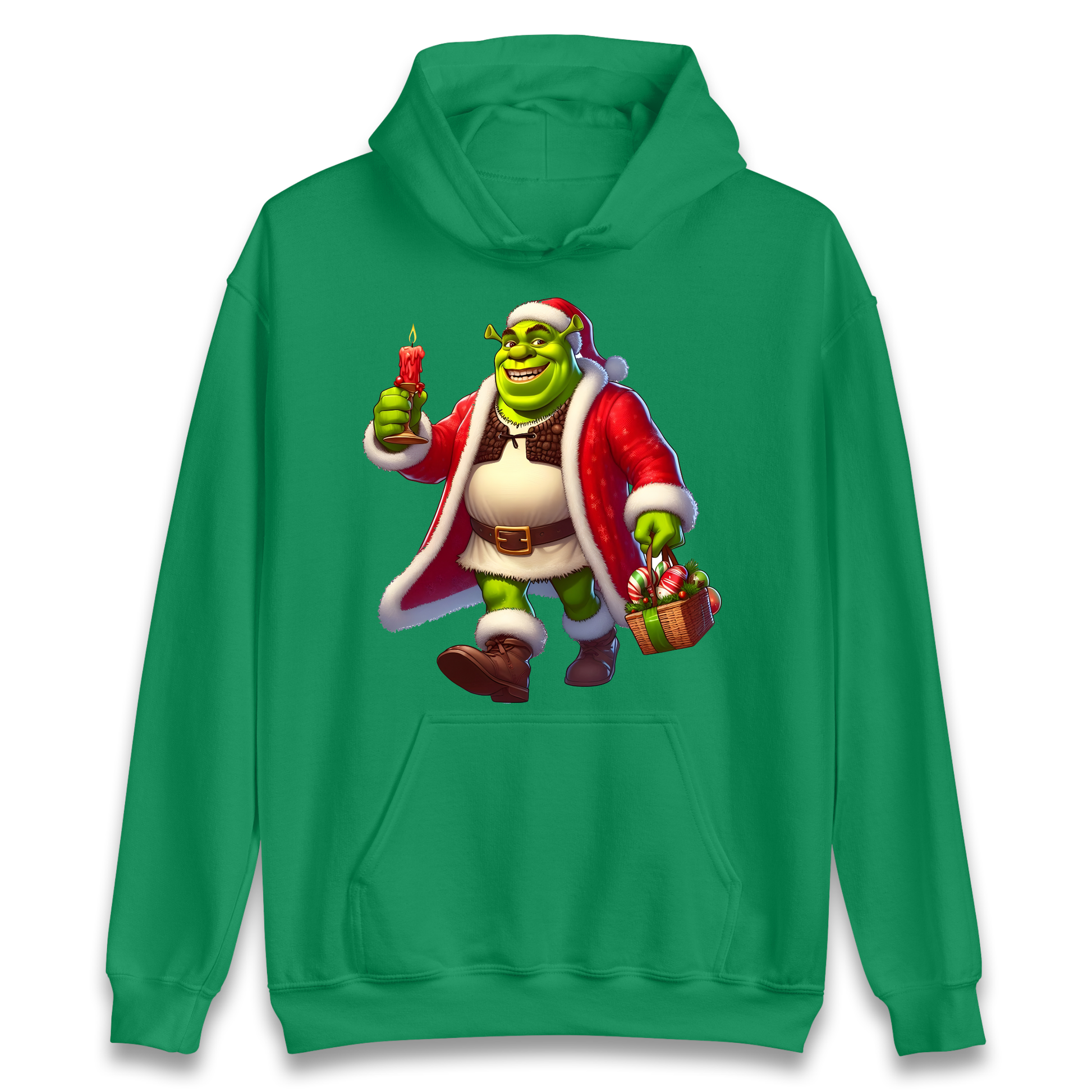 Shrek Santa Candle Hoodie