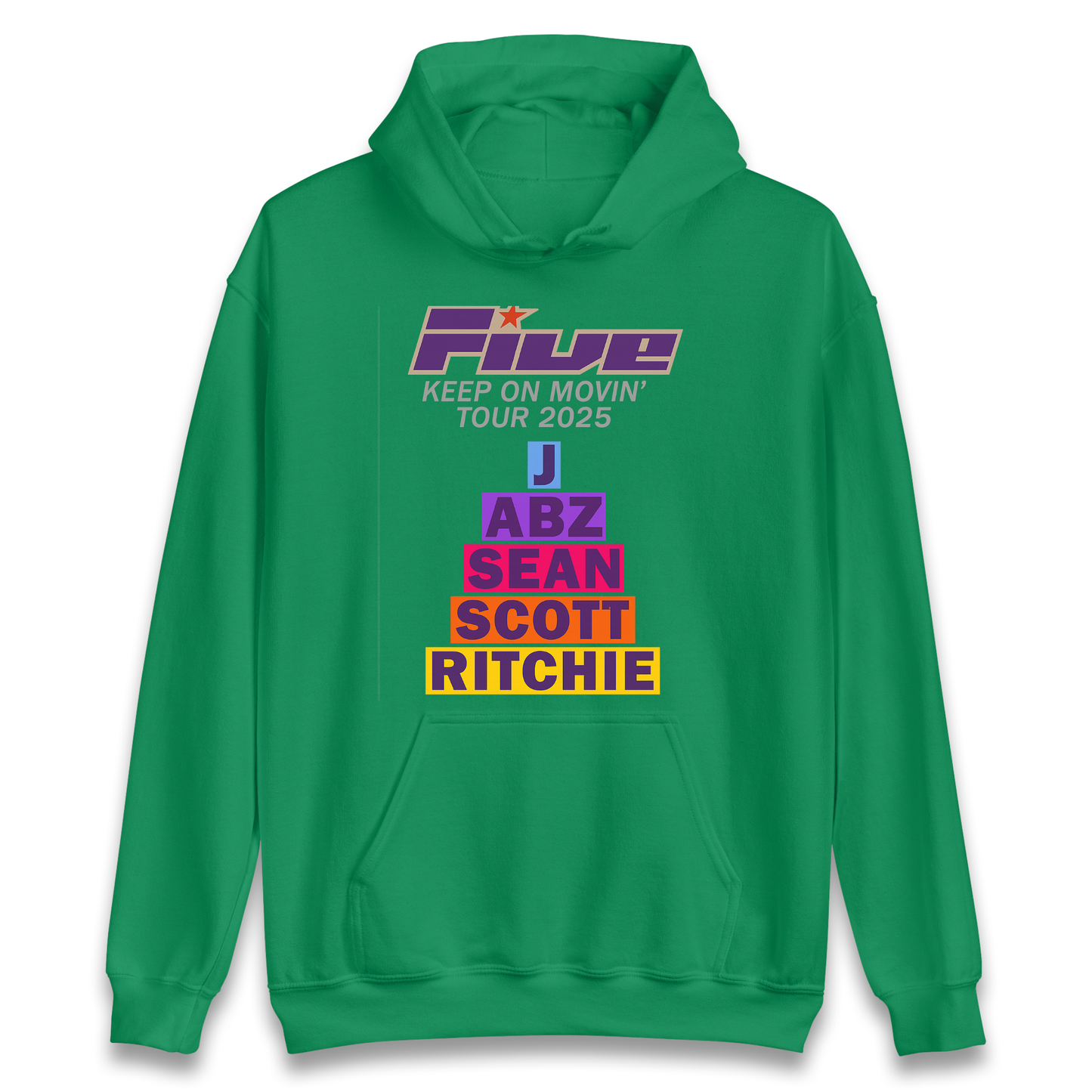 Five Keep On Movin' Tour 2025 Hoodie